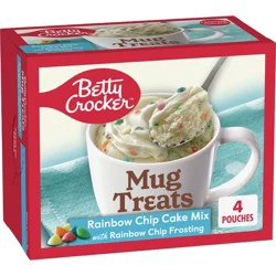 Betty Crocker Mug Treats Rainbow Chip Cake Mix - 4ct/13.9oz