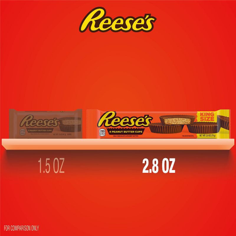 slide 7 of 7, Reese's Milk Chocolate King Size Peanut Butter Cups Candy - 2.8oz, 2.8 oz