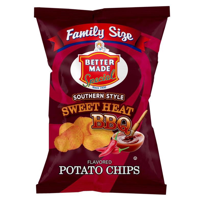 slide 3 of 4, Better Made Snack Foods Better Made Special Southern Style Sweet Heat BBQ Flavored Potato Chips - 9.5oz, 9.5 oz