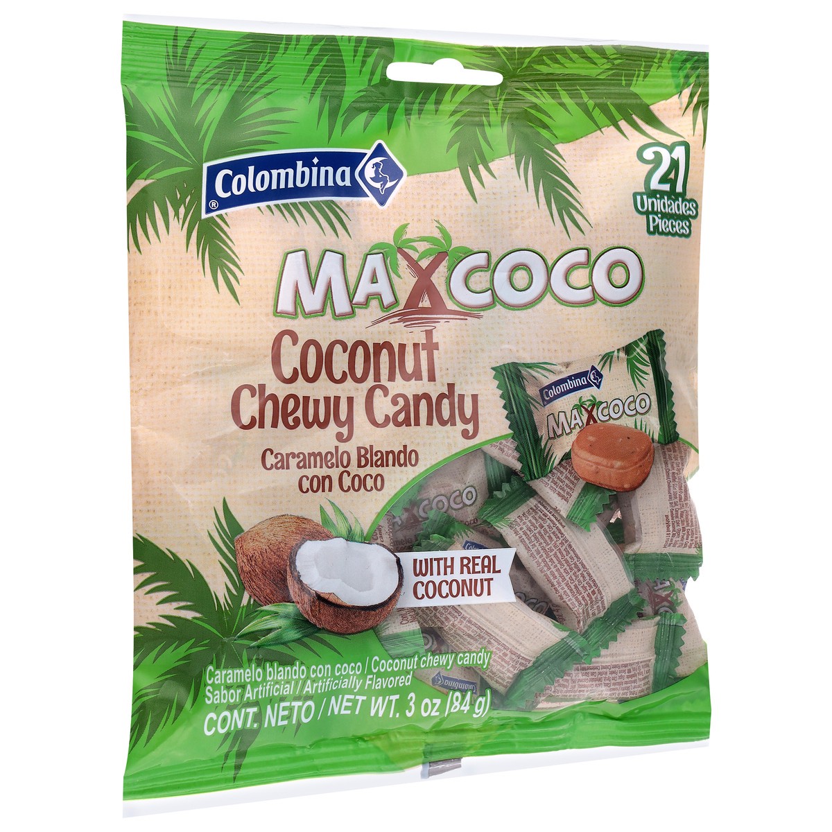 slide 4 of 4, Colombina Maxcoco Coconut Chewy Candy 21 Each, 21 ct