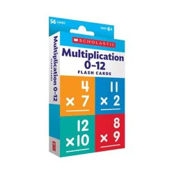 Multiplication 0 - 12 Flash Cards - (Flash Cards) (Paperback) - by Scholastic