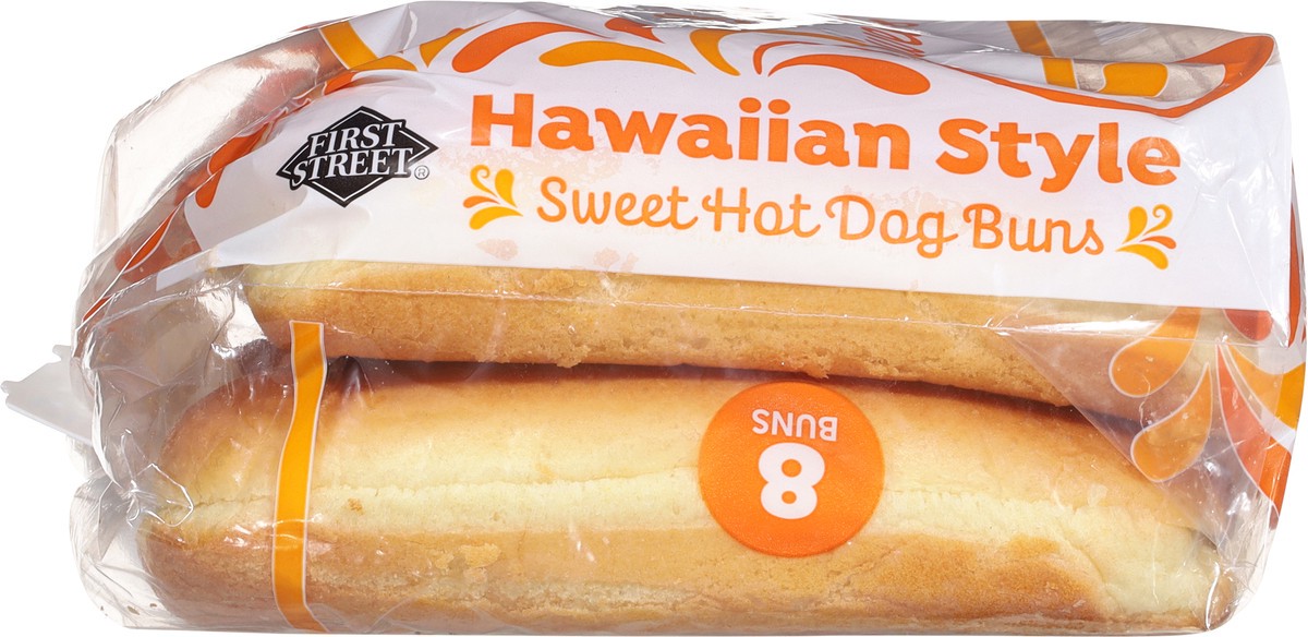 slide 12 of 14, First Street Hawaiian Hot Dog Bun, 13.52 oz