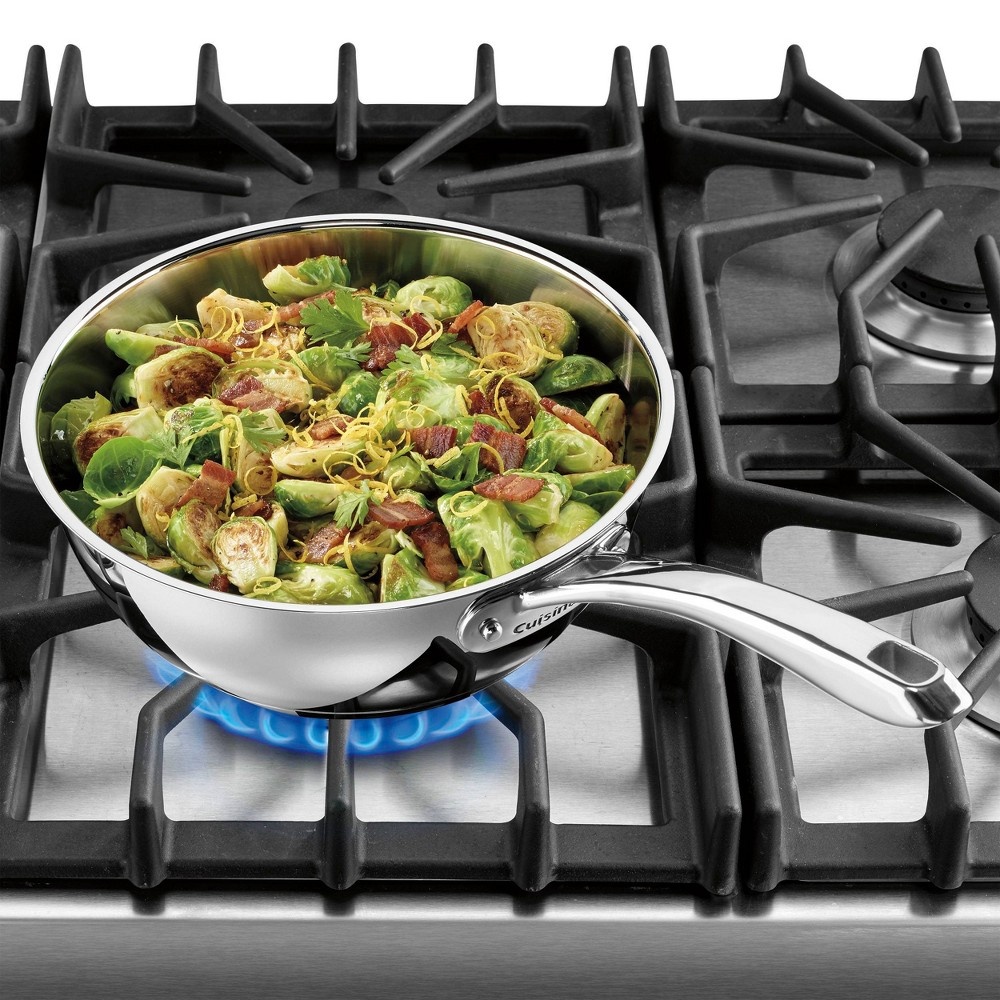 slide 4 of 4, Cuisinart Stainless Steel Chef's Pan with Cover - 8335-24, 3 qt