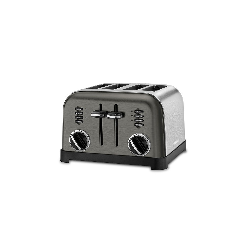 slide 2 of 3, Cuisinart 4-Slice Classic Toaster - Black Stainless Steel - CPT-180BKSTG, 1 ct