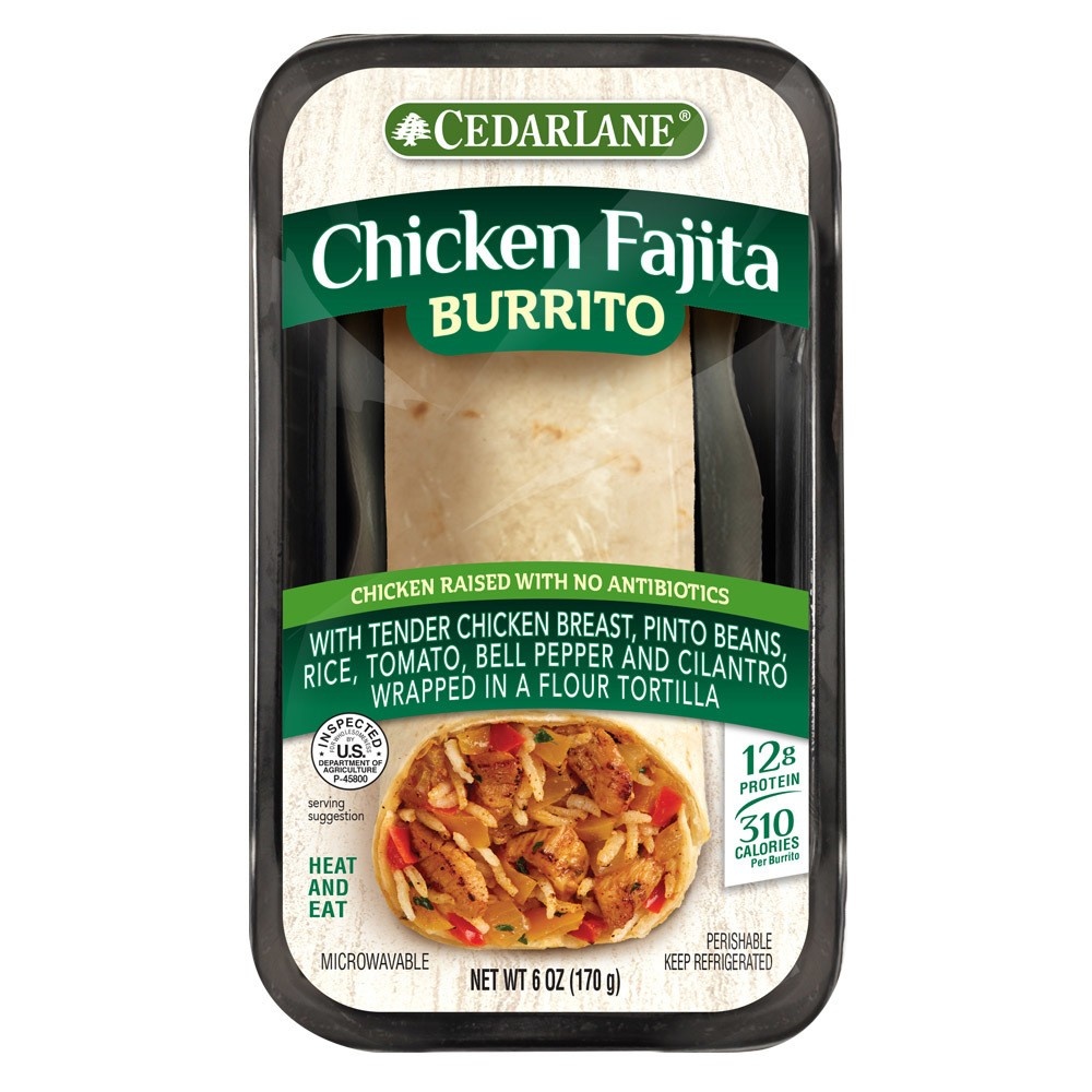 slide 1 of 1, Cedarlane Chicken Fajita Burrito, 6 oz