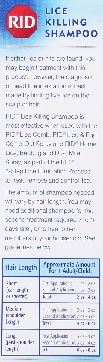slide 8 of 9, RID Lice Killing Shampoo contains Nit Comb Bottle 8 Ounce, 1 Count, 8 fl oz