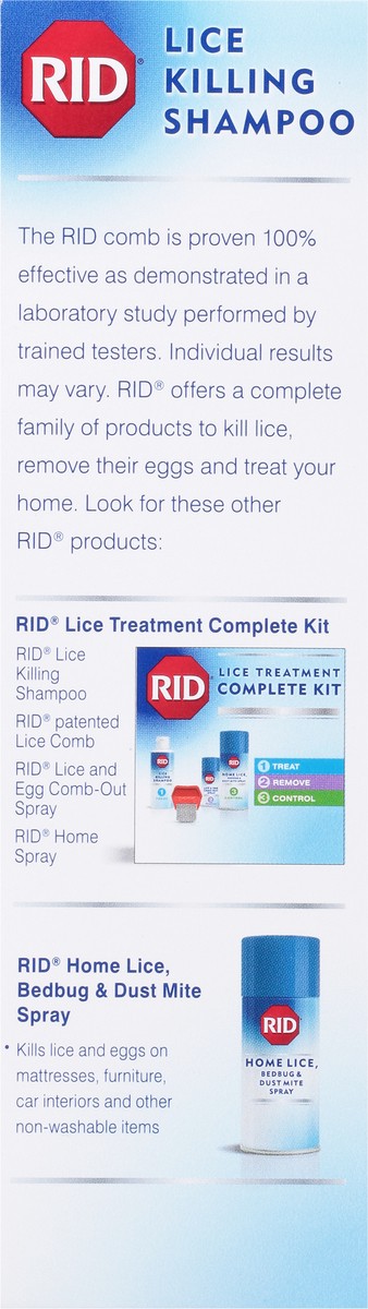 slide 9 of 9, RID Lice Killing Shampoo contains Nit Comb Bottle 8 Ounce, 1 Count, 8 fl oz