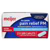 slide 11 of 29, Meijer Pain Relief PM Extra Strength Caplets, 100 ct, 2 ct