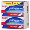 slide 2 of 29, Meijer Pain Relief PM Extra Strength Caplets, 100 ct, 2 ct