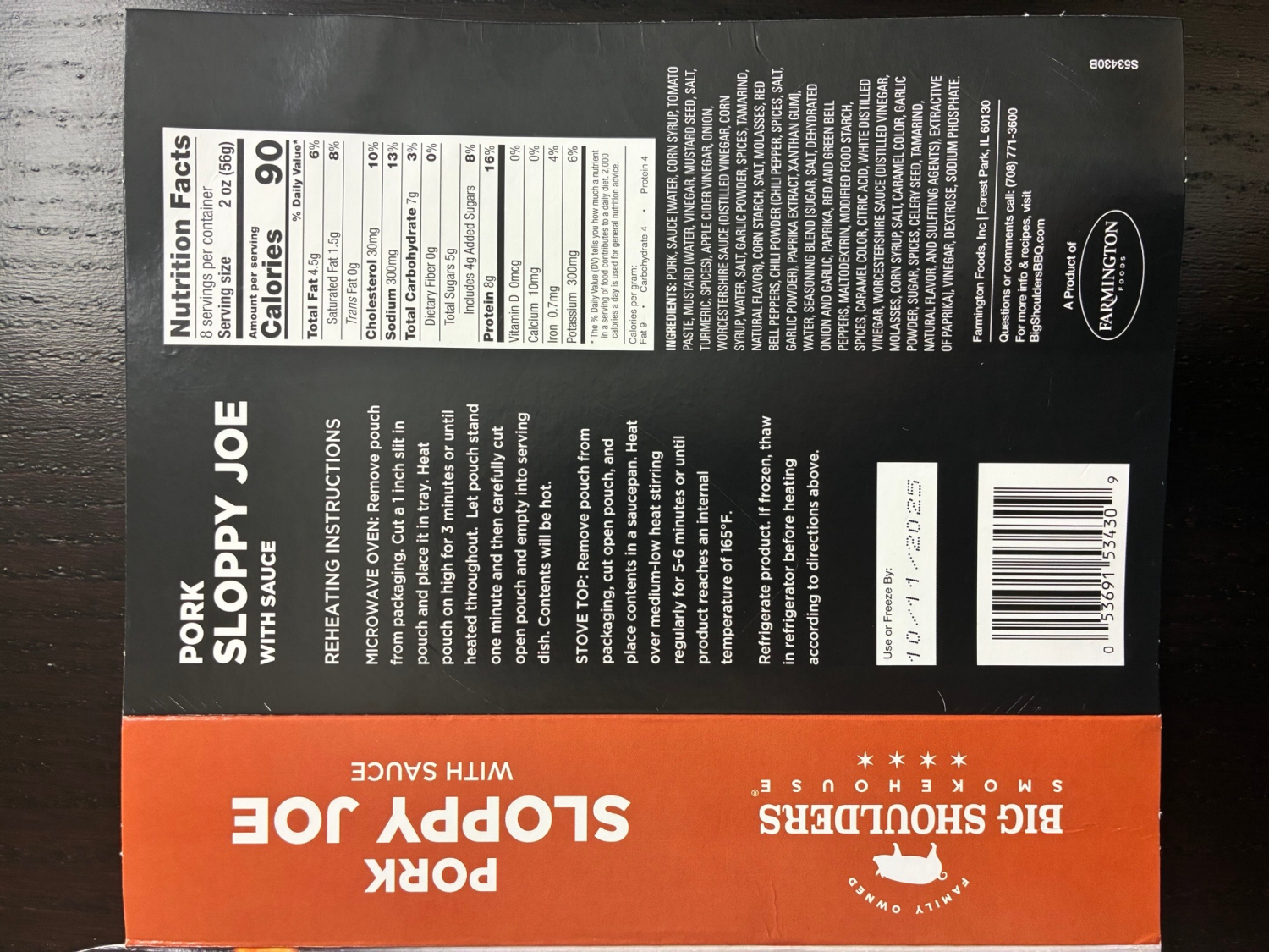 slide 2 of 2, Big Shoulders Pork Sloppy Joe - 16 Oz, 16 oz