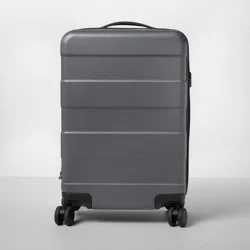 Hardside Carry On Spinner Suitcase Dark Gray - Made By Design
