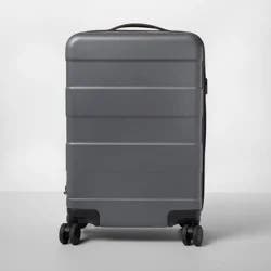 Hardside Carry On Spinner Suitcase Dark Gray - Made By Design