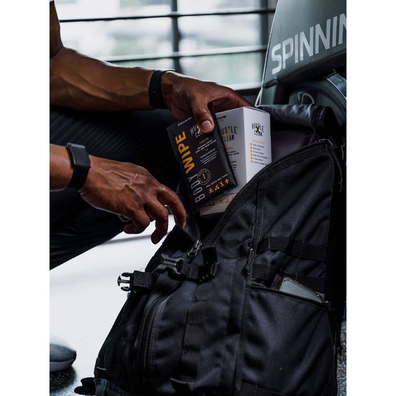 slide 4 of 10, Hustle Clean Body Wipes 1pk/10pc: Hypoallergenic, Witch Hazel, Travel Size, 1 ct, 10 ct