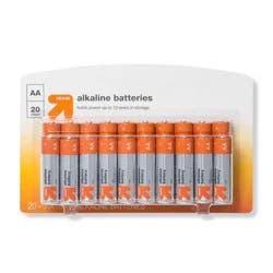 AA Batteries - 20pk Alkaline Battery - up&up™: Household 1.5V, Single-Use Pack