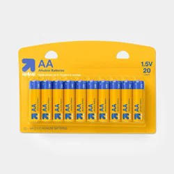 AA Batteries - 20pk Alkaline Battery - up&up™: Household 1.5V, Single-Use Pack