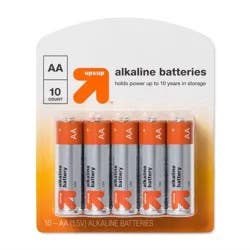 AA Batteries - 10pk Alkaline Battery - up&up™