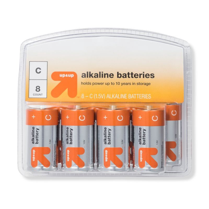 slide 1 of 1, C Batteries - 8ct - up&up™, 8 ct