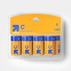 C Batteries - 8ct - up&up™: Size C Household Batteries