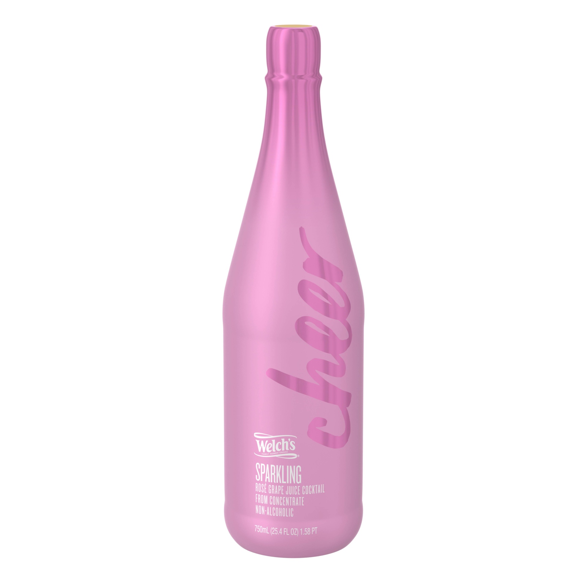 slide 1 of 4, Welch's Sparkling Rose Cocktail Juice - 25.4 fl oz Glass Bottle, 25.4 fl oz