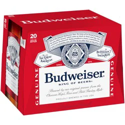 Budweiser Beer, 20 Pack 12 fl. oz. Bottles, 5% ABV
