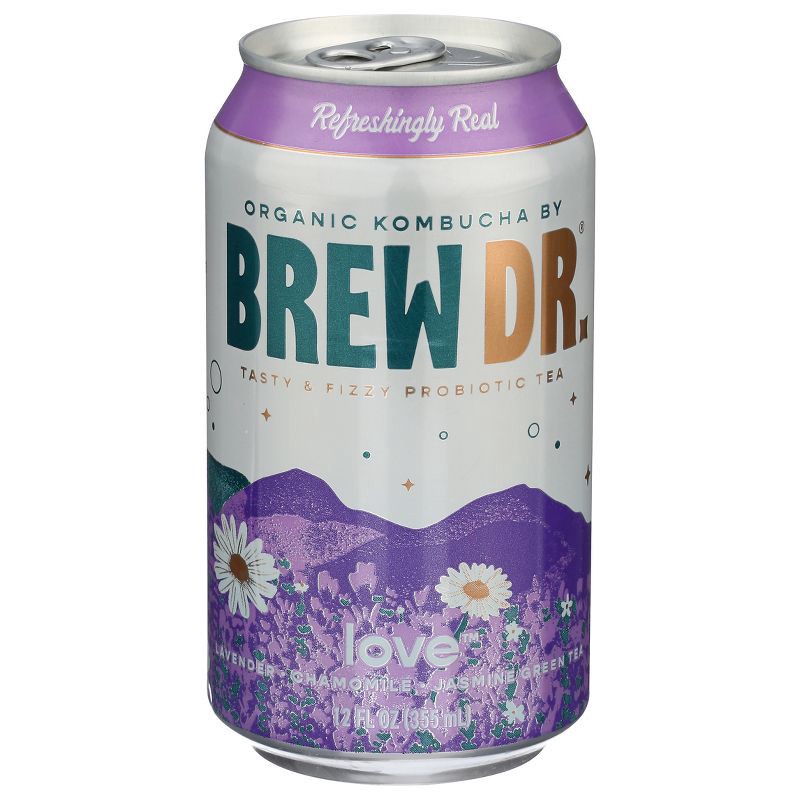 slide 8 of 10, Brew Dr. Kombucha Love - 12 fl oz Cans/4pk, 4 ct; 12 fl oz