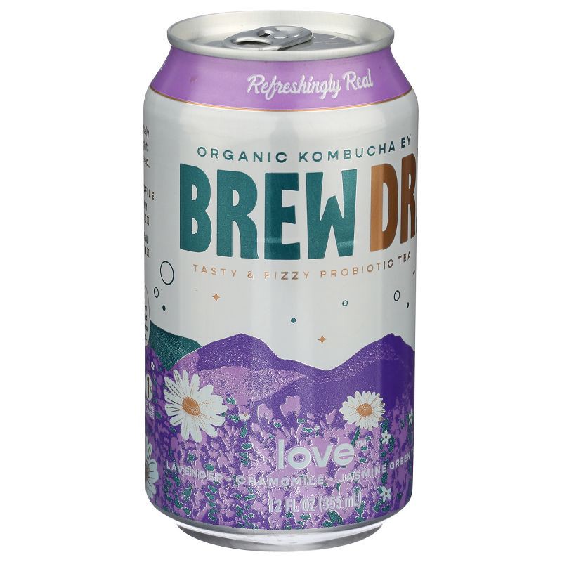 slide 9 of 10, Brew Dr. Kombucha Love - 12 fl oz Cans/4pk, 4 ct; 12 fl oz