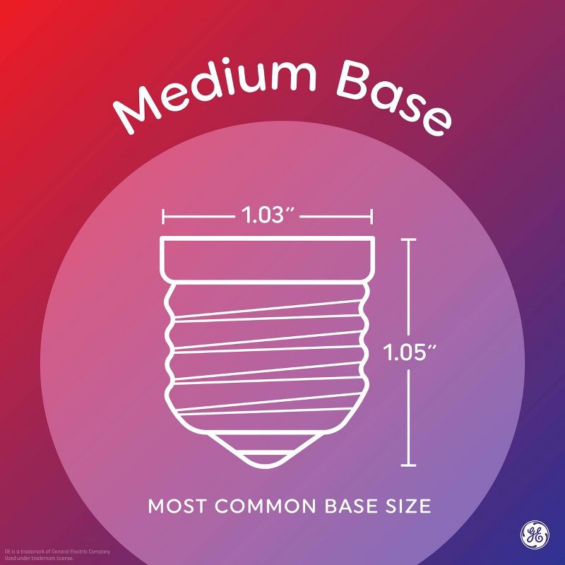 slide 3 of 3, GE Household Lighting GE 5W 60W Equivalent LED Light Bulb Clear Glass Warm Candle Light Medium Base, 1 ct