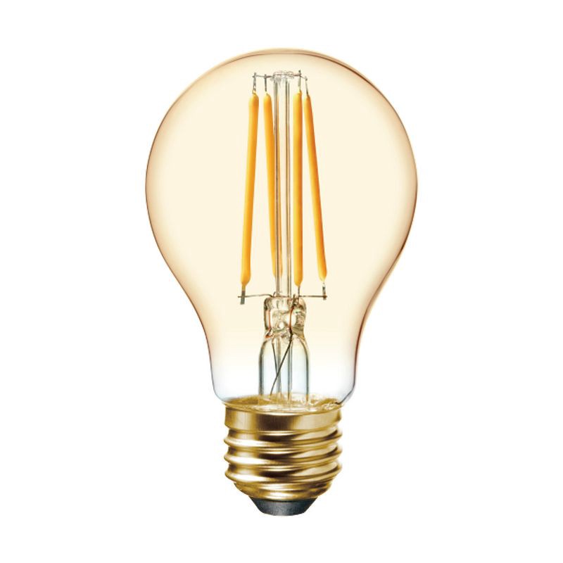 slide 2 of 4, GE Household Lighting GE 2pk 60W Vintage Style A19 LED Light Bulbs Amber Glass: Edison Bulb, Warm Dimmable Light, Standard E26 Base, 2 ct