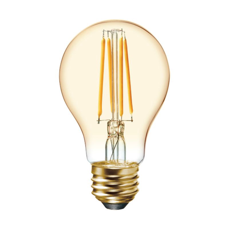 slide 2 of 4, GE Household Lighting GE 2pk 60W Vintage Style A19 LED Light Bulbs Amber Glass, 2 ct