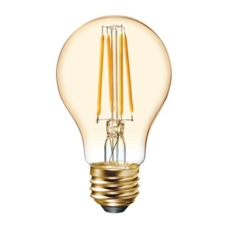 slide 1 of 3, GE Household Lighting GE 2pk 6W 60W Equivalent LED Light Bulbs Amber Glass Candle Light, 2 ct