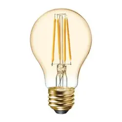 GE Household Lighting GE 2pk 6W 60W Equivalent LED Light Bulbs Amber Glass Candle Light