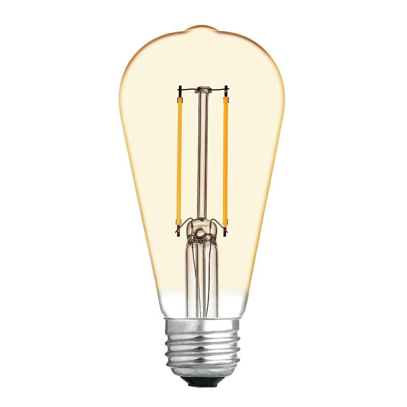slide 2 of 4, GE Household Lighting GE LED Light Bulbs 5.5W 40W Equivalent Amber Glass Warm Candle Light, 1 ct