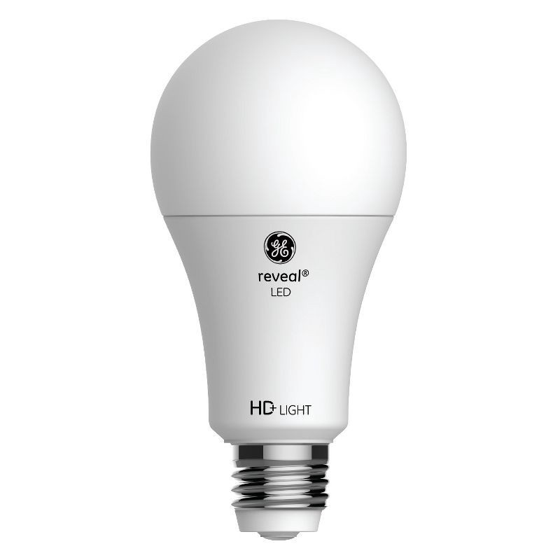 slide 2 of 4, GE Household Lighting GE Reveal HD+ LED 3-Way Light Bulb: 150W Equivalent, 1600 Lumens, A21, E26 Base, 2850K, Damp Location Suitable, 13.7-Year Life, 1 ct
