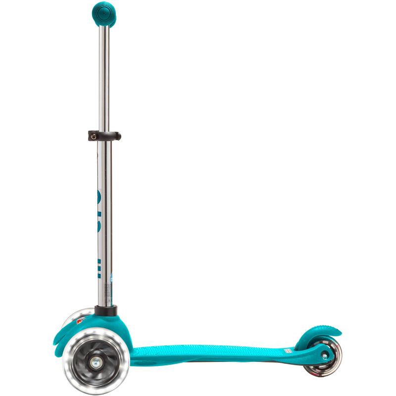 slide 3 of 5, Micro Kickboard Mini Plus Kick Kids' Scooter with LED Lights - Aqua, 1 ct