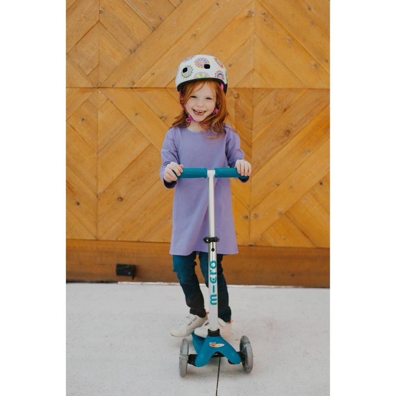 slide 5 of 5, Micro Kickboard Mini Plus Kick Kids' Scooter with LED Lights - Aqua, 1 ct