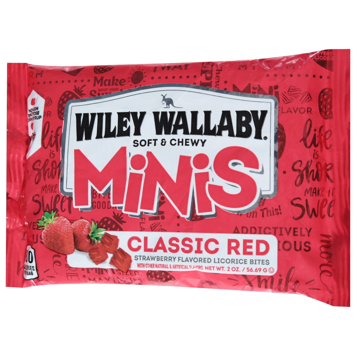 slide 13 of 14, Wiley Wallaby Classic Red Strawberry Flavored Licorice Bites Minis 2 oz, 2 oz