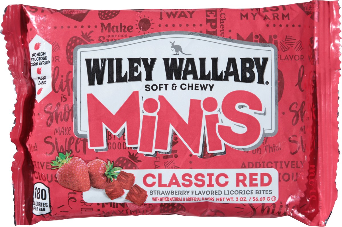 slide 4 of 14, Wiley Wallaby Classic Red Strawberry Flavored Licorice Bites Minis 2 oz, 2 oz