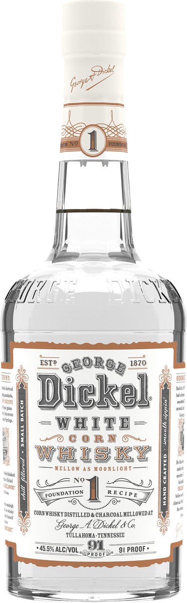 slide 4 of 4, George Dickel No. 1 White Corn Whisky, 750 ml