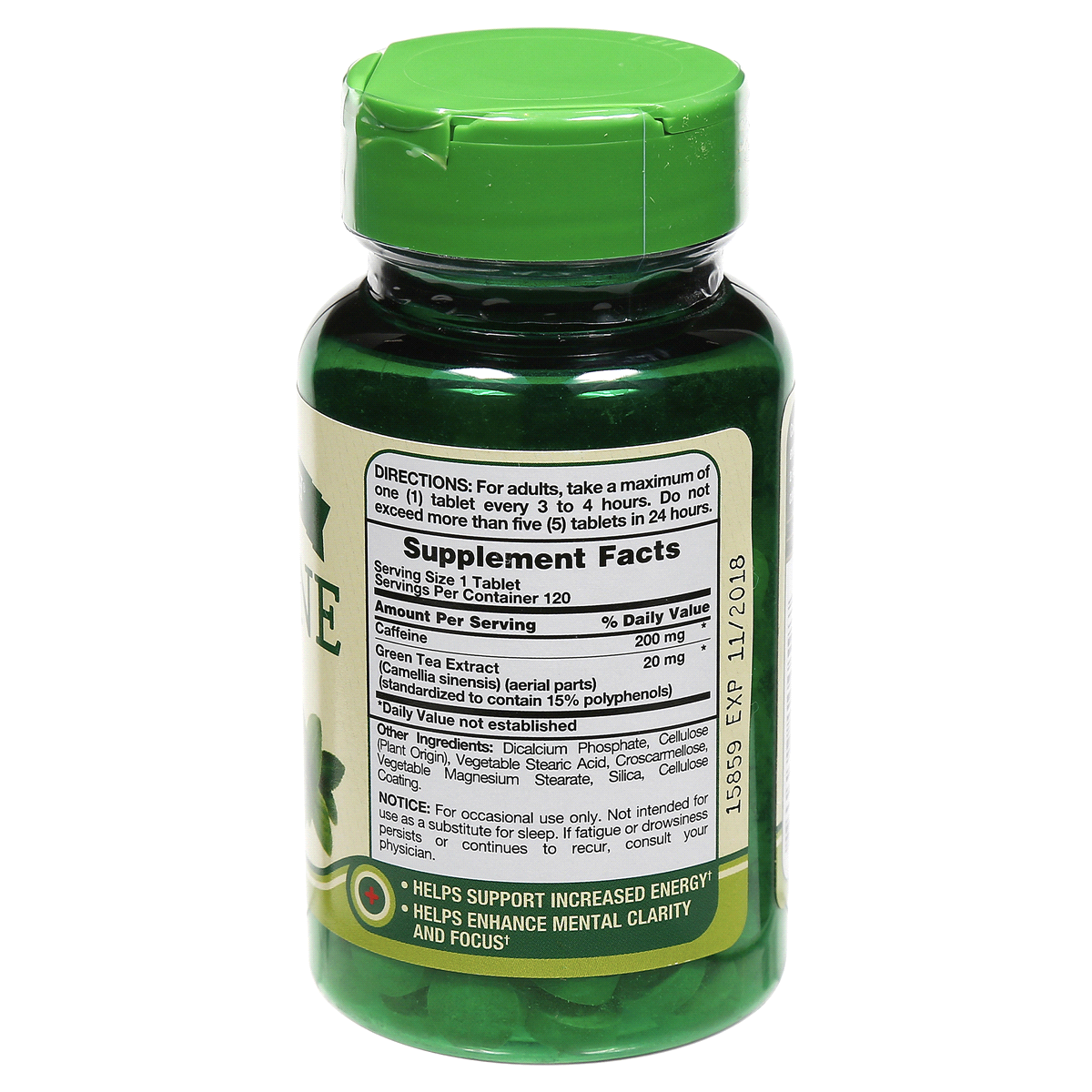 Nature's Truth Caffeine 200 mg plus Green Tea Extract 120 ct | Shipt