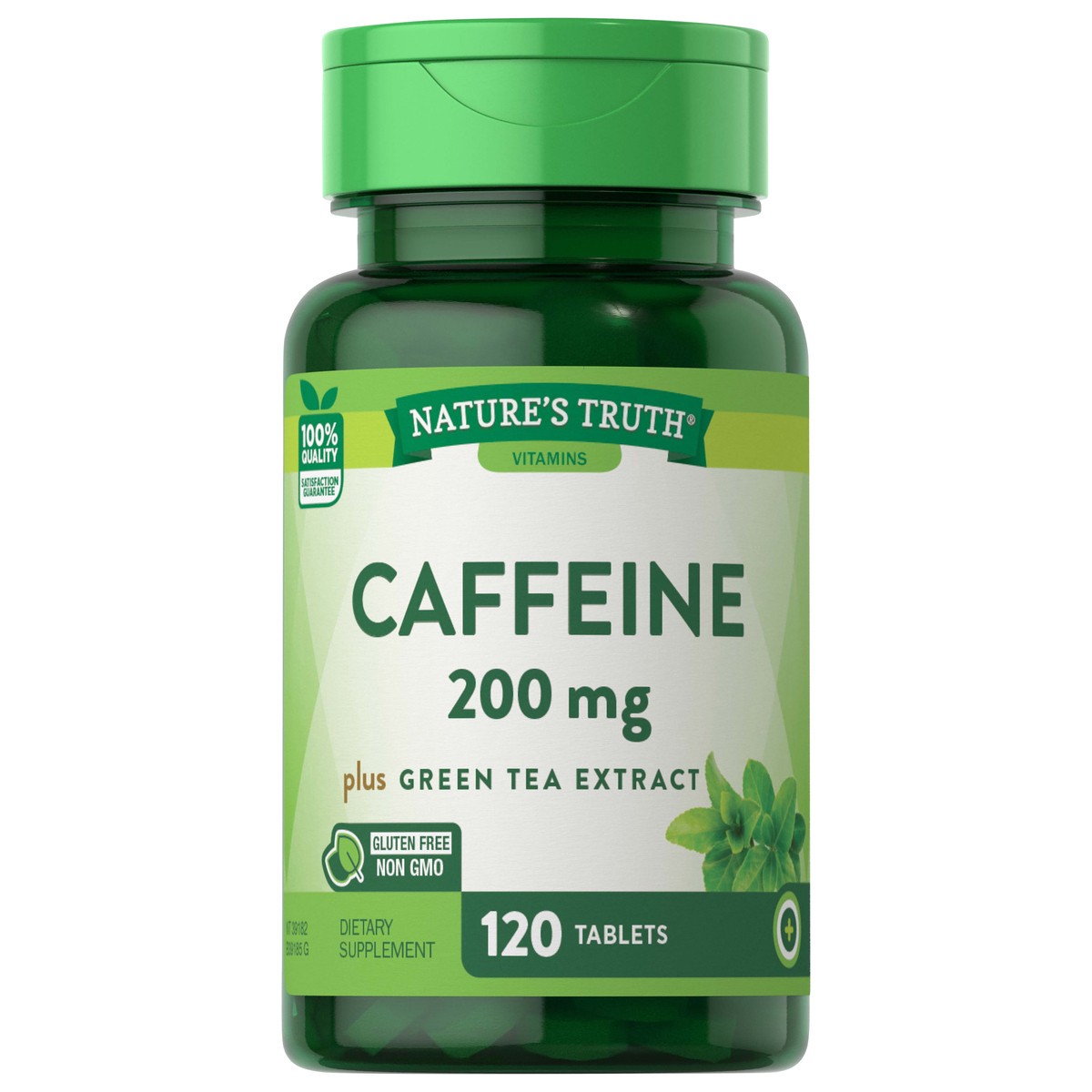 slide 1 of 4, Nature's Truth Caffeine 200 mg plus Green Tea Extract, 120 ct