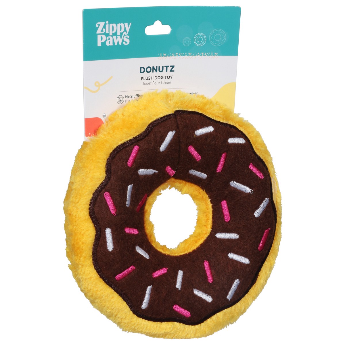 slide 4 of 13, Zippy Paws Donutz Plush Dog Toy 1 ea, 1 ct