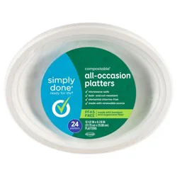 Simply Done Compostable All-Occasion Platters 24 Each