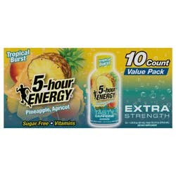 5-hour ENERGY Extra Strength Tropical Burst, 10 Pack, 1.93 oz