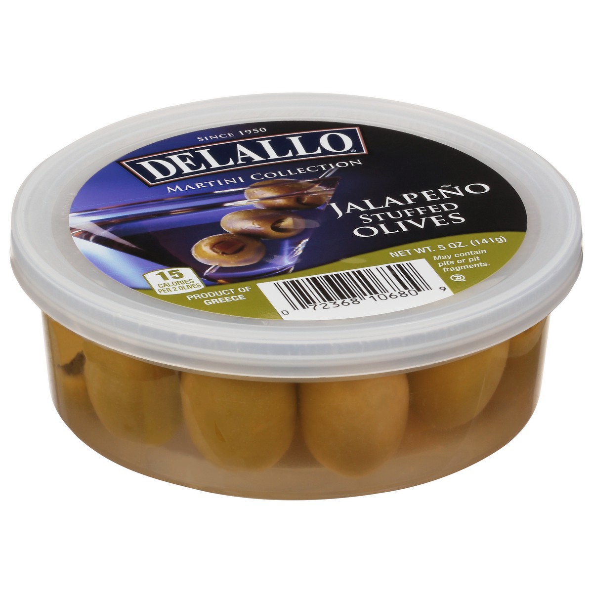 slide 7 of 12, DeLallo Jalapeno Stuffed Olives 5 oz, 5 oz