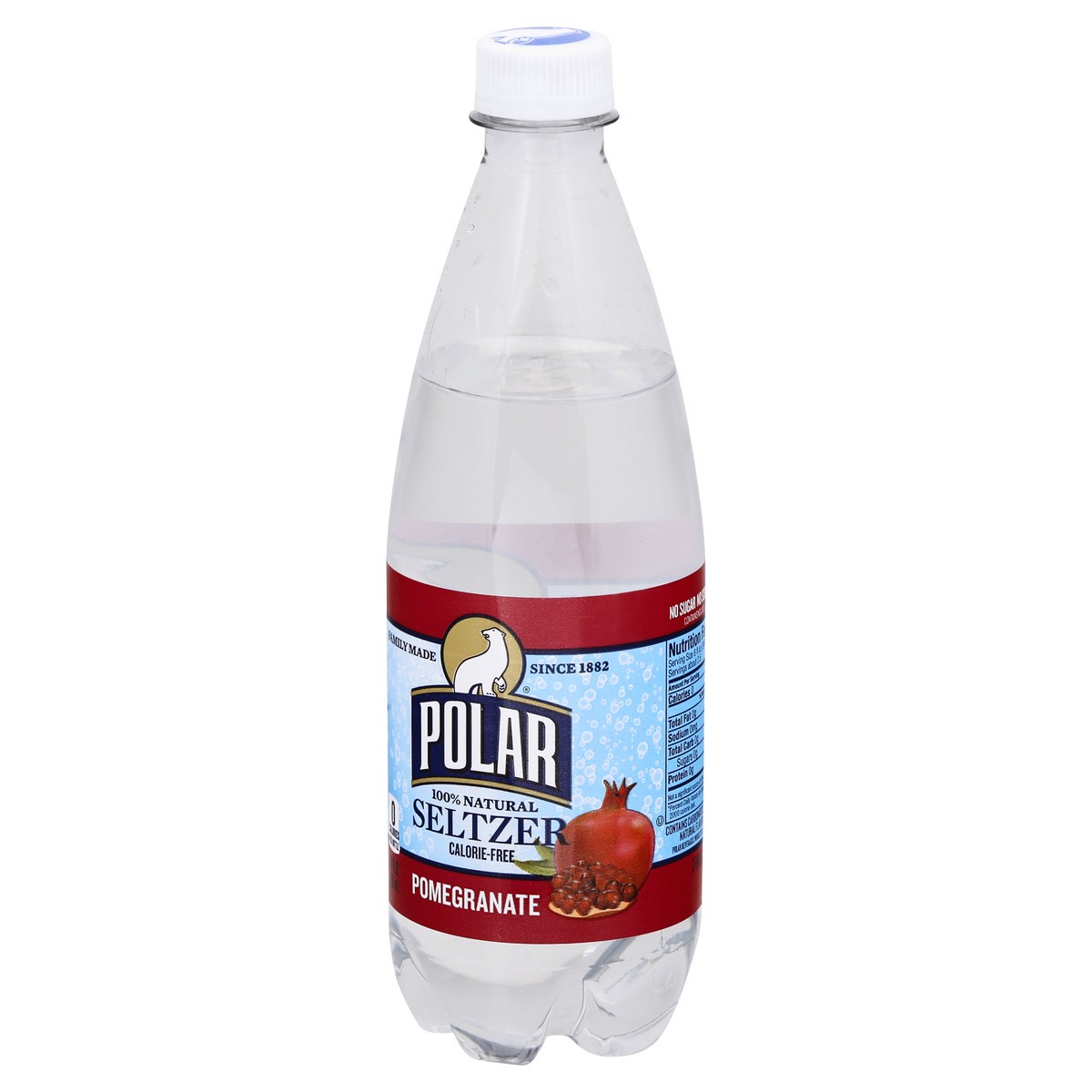 slide 7 of 10, Polar Seltzer, 100% Natural, Pomegranate - 20 oz, 20 oz