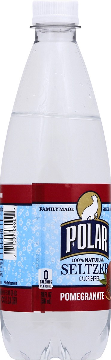 slide 9 of 10, Polar Seltzer, 100% Natural, Pomegranate - 20 oz, 20 oz