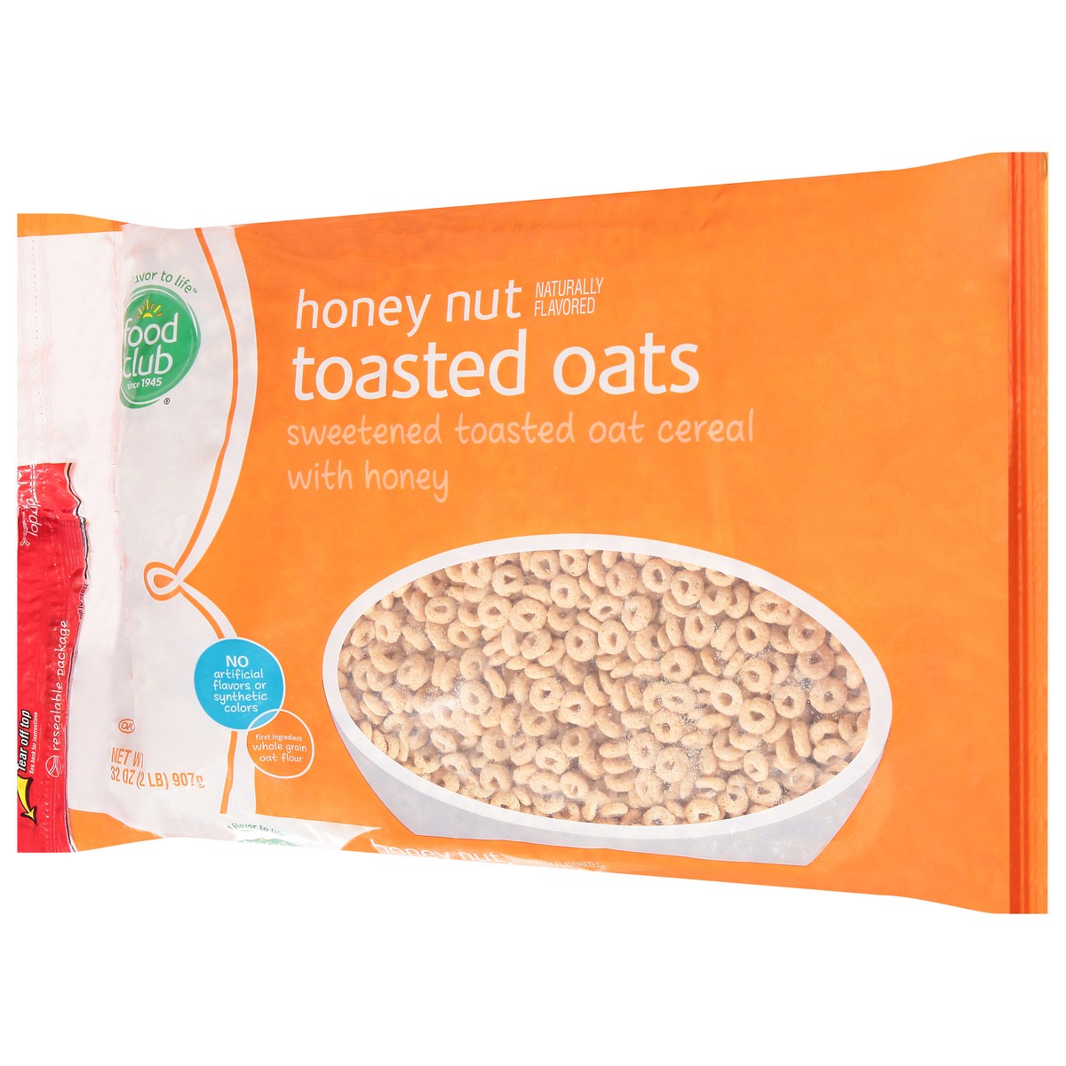 slide 4 of 14, Food Club Toasted Oats Honey Nut Cereal 32 oz, 32 oz