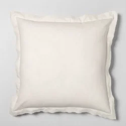 26"x26" Cotton & Linen Blend Euro Pillow Cream - Hearth & Hand with Magnolia