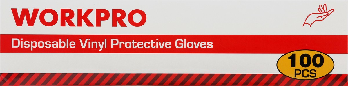 slide 3 of 11, WORKPRO Large Disposable Vinyl Protective Gloves 100 ea, 100 ct