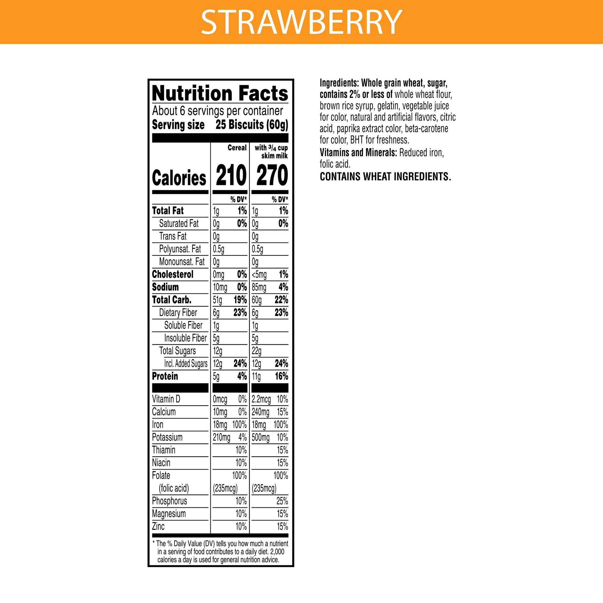 slide 5 of 5, Frosted Mini-Wheats Kellogg's Frosted Mini-Wheats Breakfast Cereal Strawberry, 14.3 oz, 14.3 oz